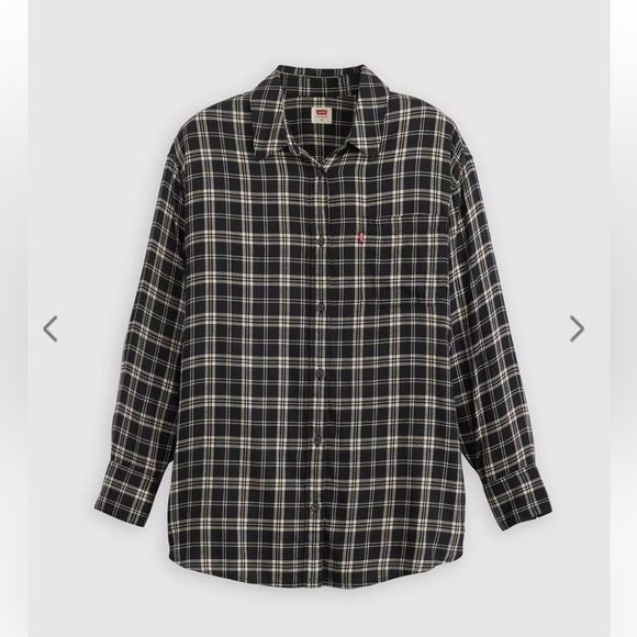 Levi's Tops - Levi's Black and White Checkered Shirt